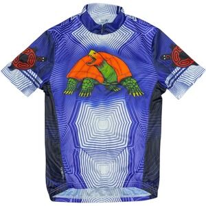 Primal Not So Fast Snapping‎ Turtle Cycling Jersey Men's Small 3/4 Zip Pockets